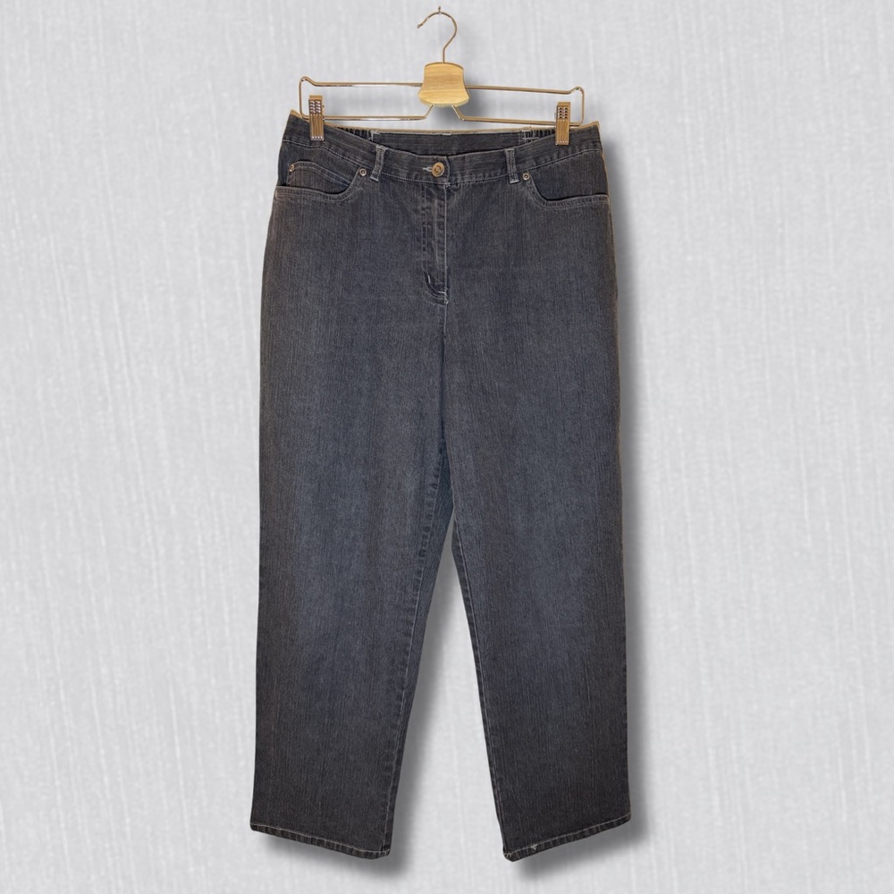 Ruby Rd. Women's Dark Gray Straight Leg Jeans
